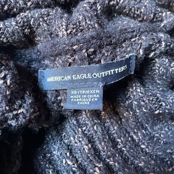 American Eagle Outfitters Purple Cable Knit Turtleneck Sweater Dress (XS) - Picture 7 of 11